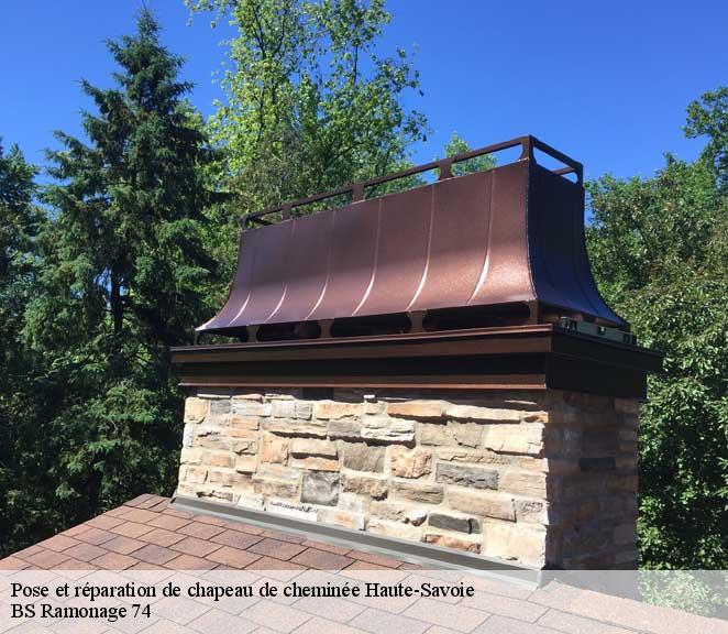 Pose et réparation de chapeau de cheminée Haute-Savoie 
